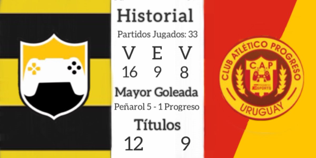 HablemosDeFufv's tweet photo. PEÑAROL VS PROGRESO 🎮🔥🆚

👉🏻Hoy @esportcap se enfrentará a @EsportsProgreso por la #CopaUruguayFUFV🏆

➡️ Repasemos está rivalidad a lo largo de la historia 

¿ Tu con cual te quedas ? 🤔 https://t.co/sRB90bX4kj