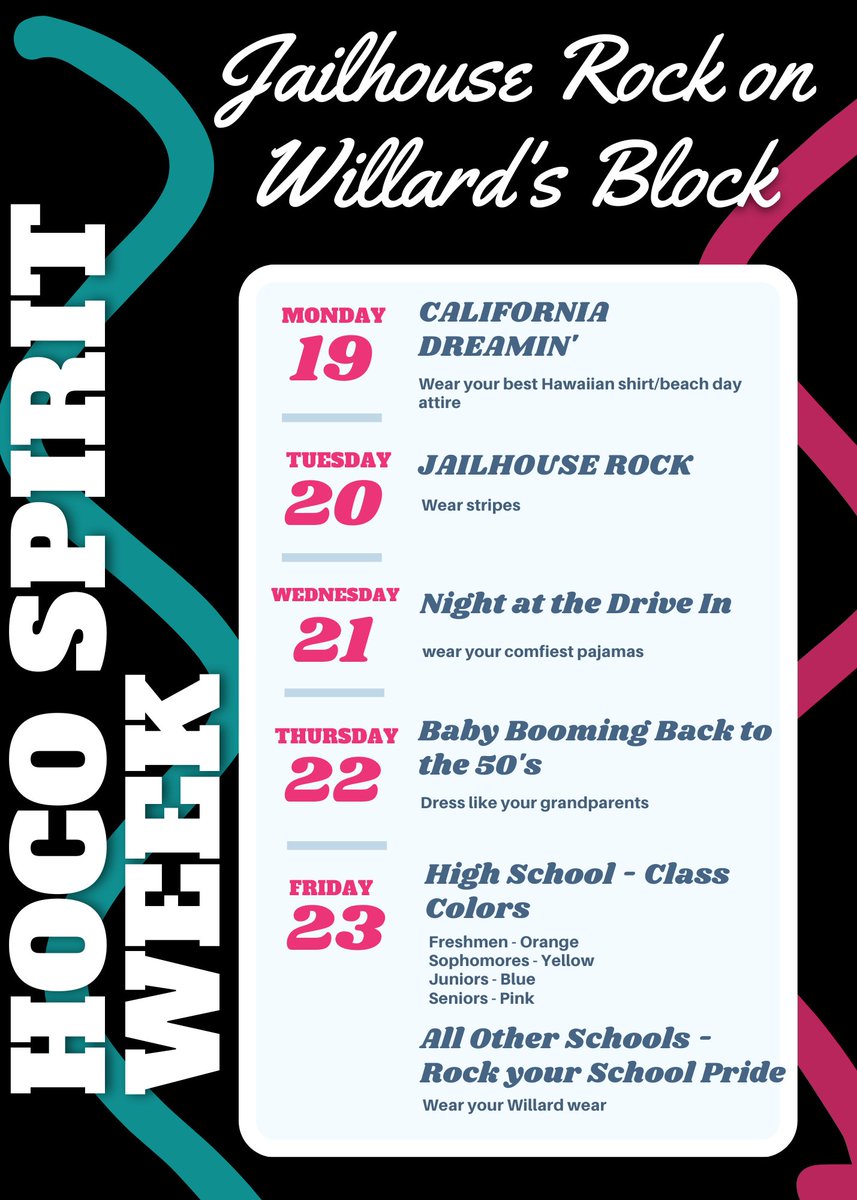 Spirit Week - Next Week