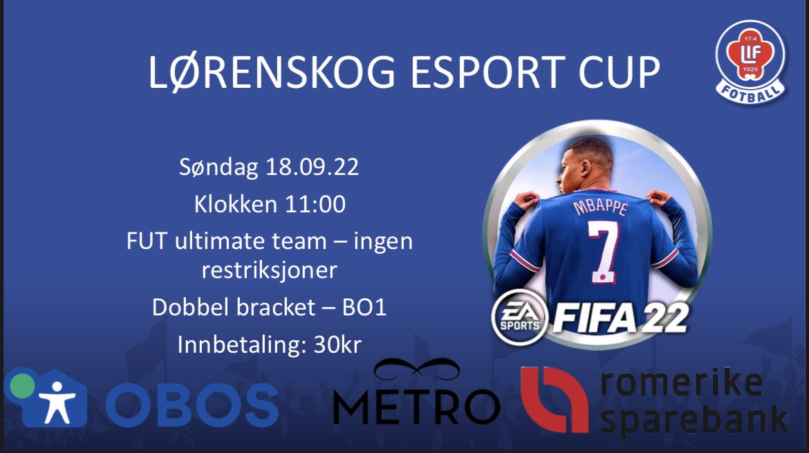 Lørenskog IF e-sport tweet media