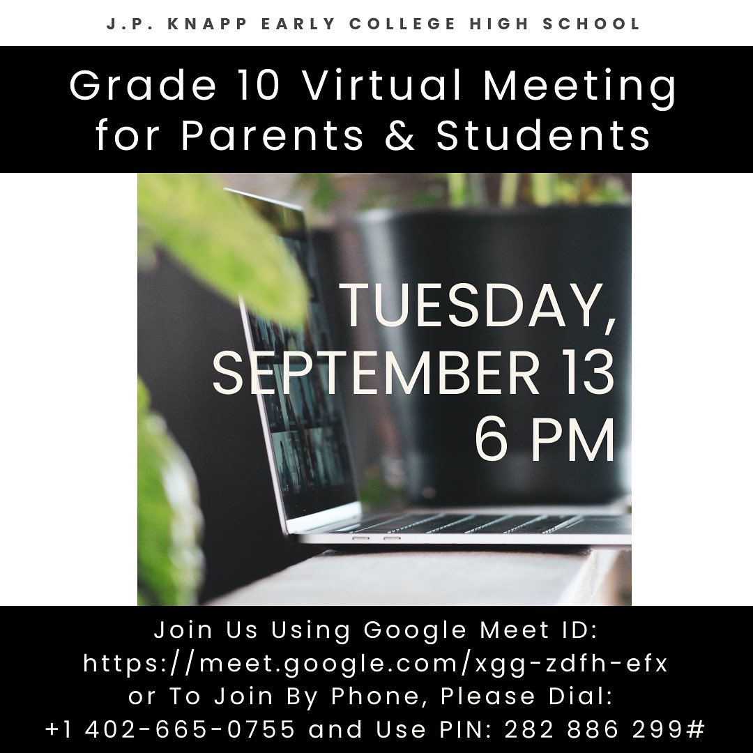Please don't forget about our two virtual meetings scheduled for tomorrow, Tuesday, September 13.
AIG Students &amp; Parents (Virtual at 5 pm)
Grade 10 Students &amp; Parents (Virtual at 6 pm)
#jpkspartans #spartanfamily #jpkaig #classof2025 #currituckk12