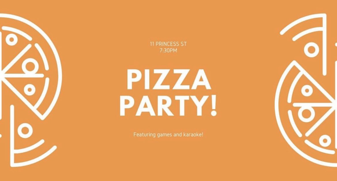 Young Life Pizza Party TONIGHT! 7:30PM at 11 Princess Street. Pizza, games, karaoke. Everyone is invited! Spread the word.