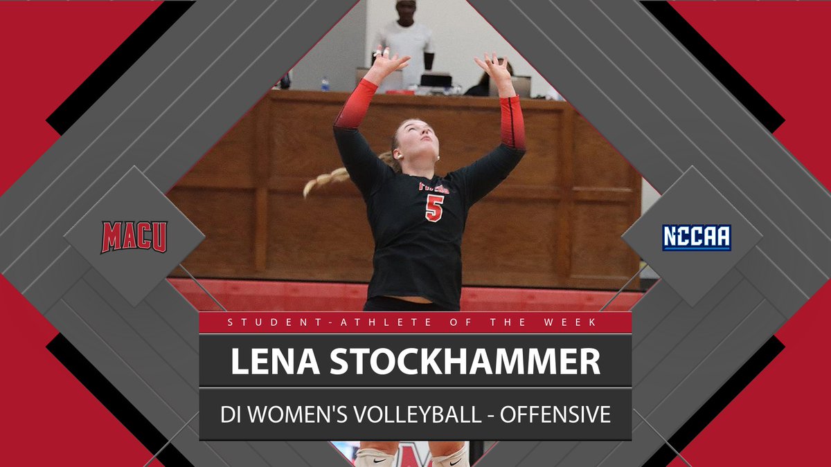 🏐 Student-Athlete of the Week 🏐
DI Women's #NCCAAVolleyball - Offensive
𝐋𝐞𝐧𝐚 𝐒𝐭𝐨𝐜𝐤𝐡𝐚𝐦𝐦𝐞𝐫, Mid-America Christian University
the-n.cc/3RBXTkt | #PlayForHim