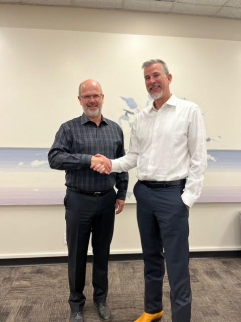 Dean Nils Roemer and Executive Director Joshua King solidify AHT and <a href="/dallasaurora/">dallasaurora</a> collaboration to enhance the arts and technology in North Texas and beyond. #UTDarts #utdallas #arts #technology