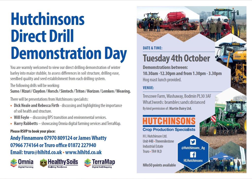 Come and see what #Hamblys have to offer along with <a href="/HORSCHUK/">HORSCH UK</a> <a href="/CLAAS_UK/">CLAASUK</a> <a href="/ClaydonDrill/">Spencer Claydon</a> #lemken #avatar #devon #cornwall