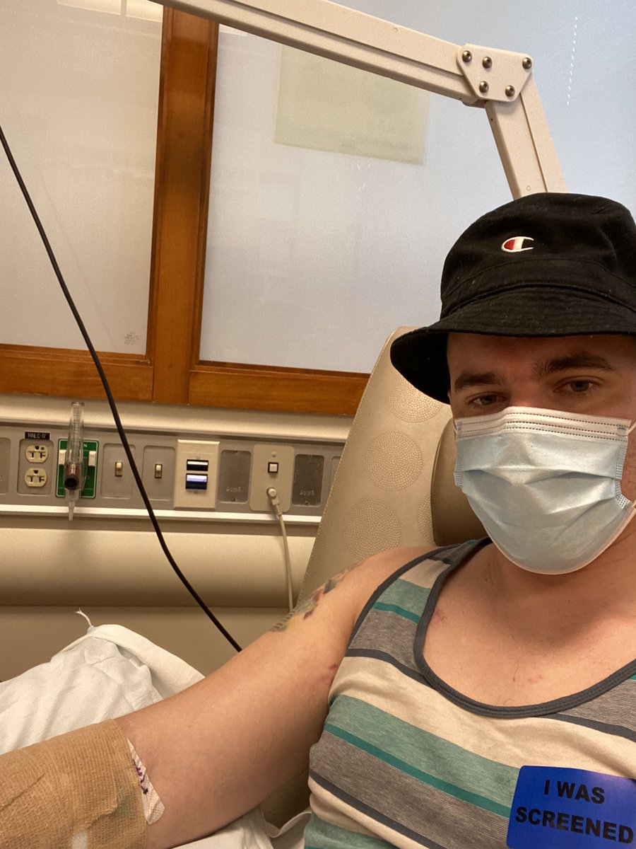 FlaccidBaron's tweet photo. First Day of chemo! LETS GOOOO! https://t.co/EUaJMgCFSf