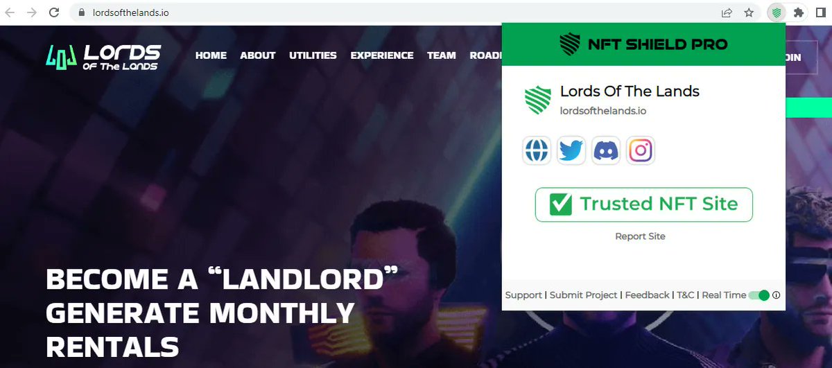 nftshieldpro's tweet photo. We have great news for you,  @LordsOfTheLands community!
We checked your project and added it to our NFT Shield Pro whitelist.
Download our Free NFT Shield Pro extension to verify NFT collections. 
#NFT #LordsOfTheLands #digitalart #cryptoart #nfts
#nftcommunity #nftshieldpro https://t.co/ebLbhi5w5B