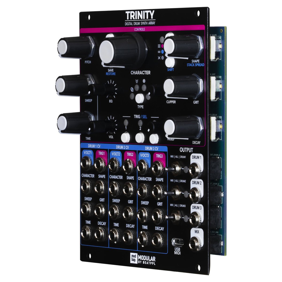 audiomusicadigi's tweet photo. Modbap Modular presentó Trinity @ModbapOfficial @knobcon #audiomusicadigital #audio #musica #sonido #modbapmodular #trinity #eurorack #modulo #baterias #knobcon https://t.co/KYhxCKSrAP https://t.co/CvjrxDOTY4