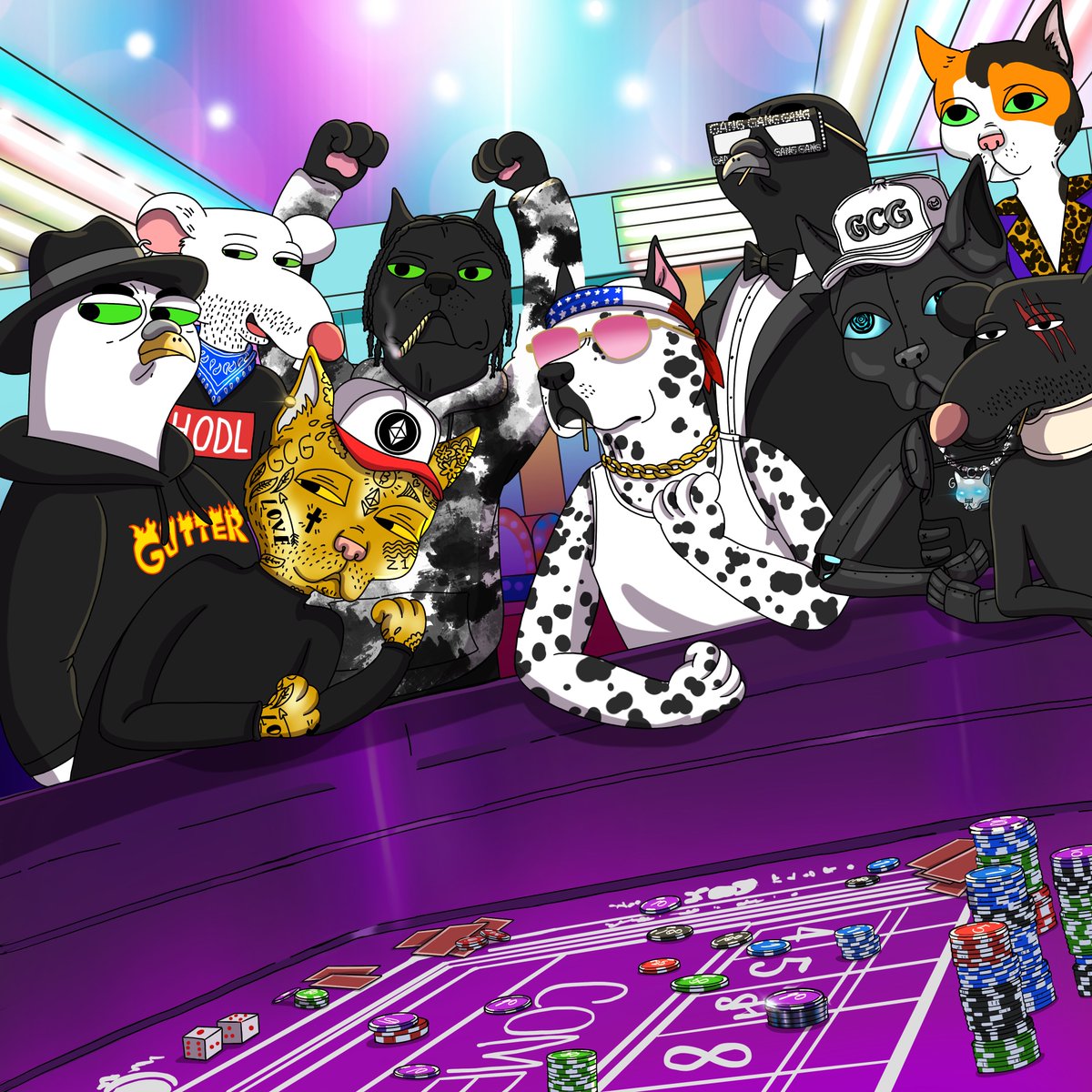GutterCatGang's tweet photo. Four days till #GutterCon22. Who's pulling up with the Gang? 🎲 https://t.co/xJB30DSlEd