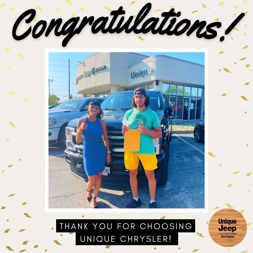 Congratulations to Salvatore on their 2022 Ford F350!

Thank you for trusting Abir and the Unique Jeep team with your exciting purchase!

#jeep #wrangler #unique #cars #dealership #customer #chrysler #dodge #jeeplife #jeepgrandcherokee #4x4jeep #dodgeramtrucks #jeepwrangler #ford