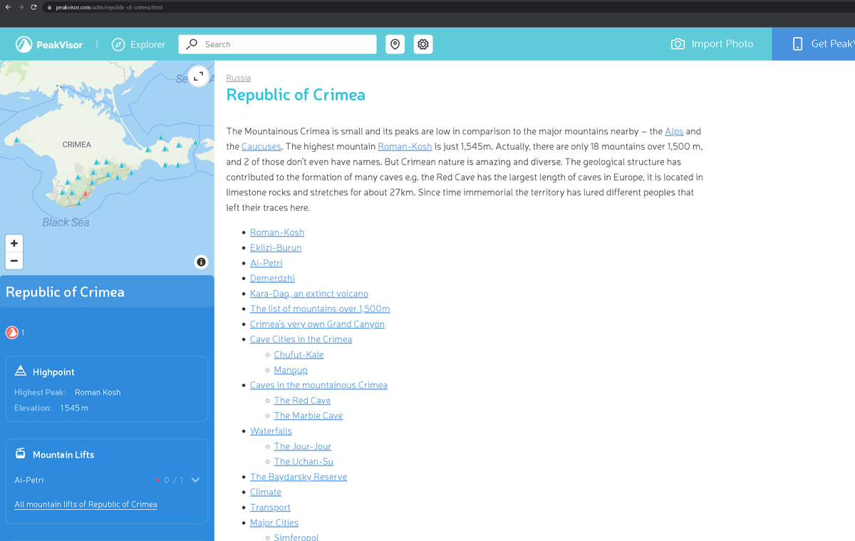 ValentineQWERTY's tweet photo. The PeakVisor app claims Crimea is a part of Russia. Can we all let them know the correct data?
https://t.co/wXMg2Bxodq
Twitter: @PeakVisor_app
Ig: @peakvisor_app
Fb: https://t.co/oRbD9JzrxU
Ph: +39 366 303 0510 (Italy)
Em: peakvisor@routes.tips
#CrimeaIsUkraine #StopWarInUkraine https://t.co/UcCgiuTwPt