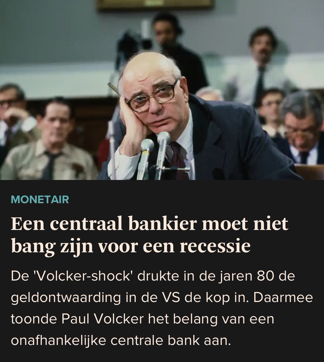 Romcoin3's tweet photo. Learned nothing. Corruption and fractional banking never stopped, it only became worse. Volcker did not have the resources we have now; blockchain technology and the lessons from the '80. It's easy to be an banker when the bill is payed by the mid income class.
Pic @FDNyenrode https://t.co/6S2rKFeUYL