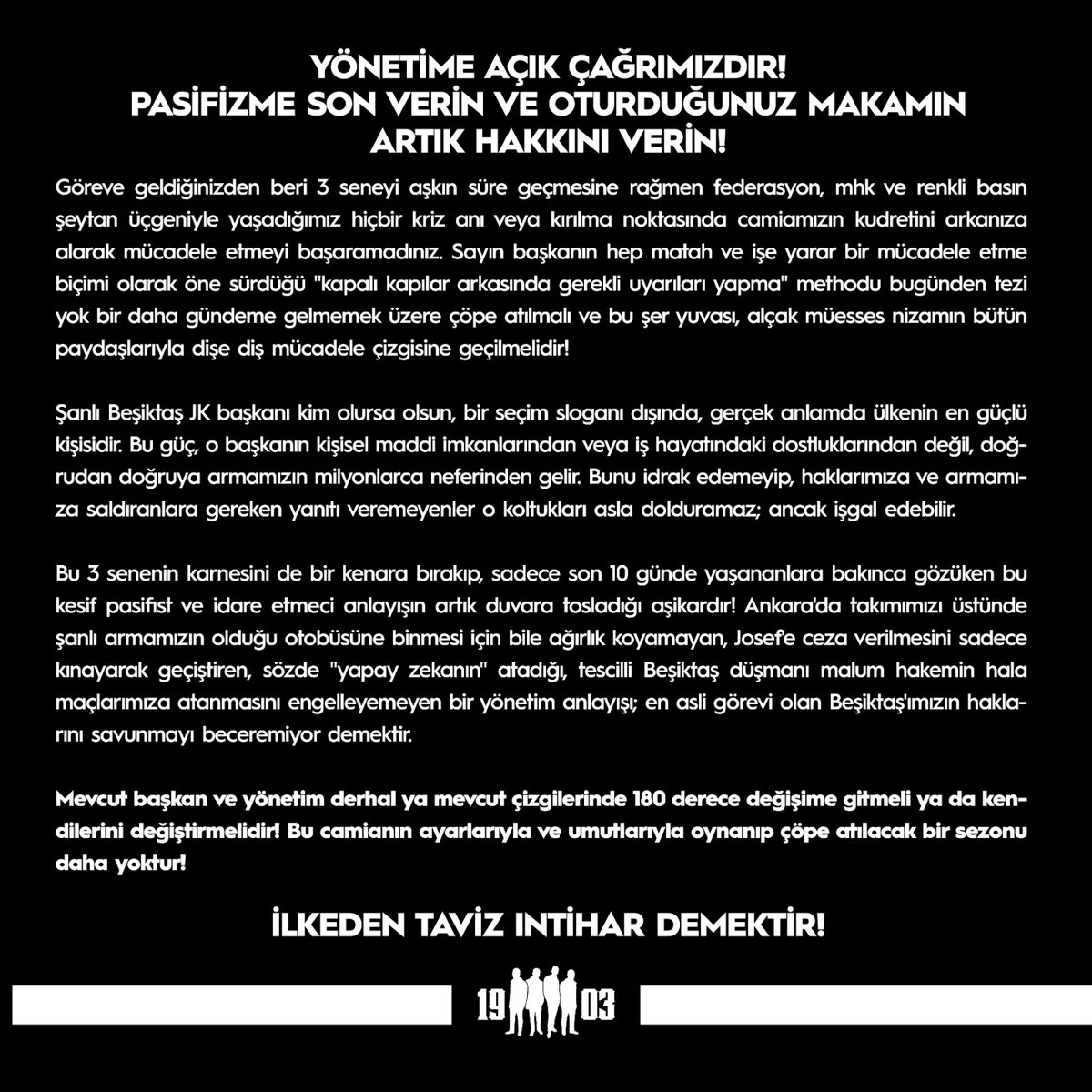 Açık ve net <a href="/Besiktas/">Beşiktaş JK</a>