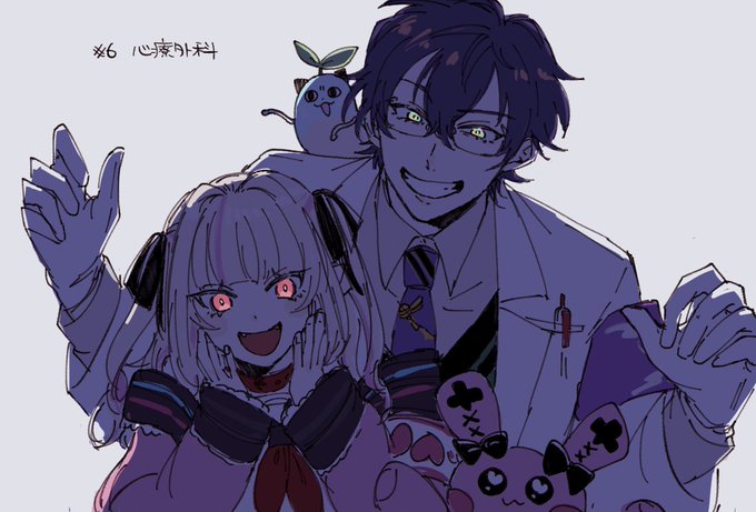 推しと推し、奇妙な物語楽しみです#りりむとおえかき #まめねことレオス 