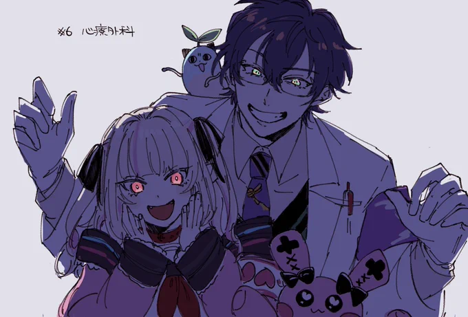 推しと推し、奇妙な物語楽しみです#りりむとおえかき #まめねことレオス 