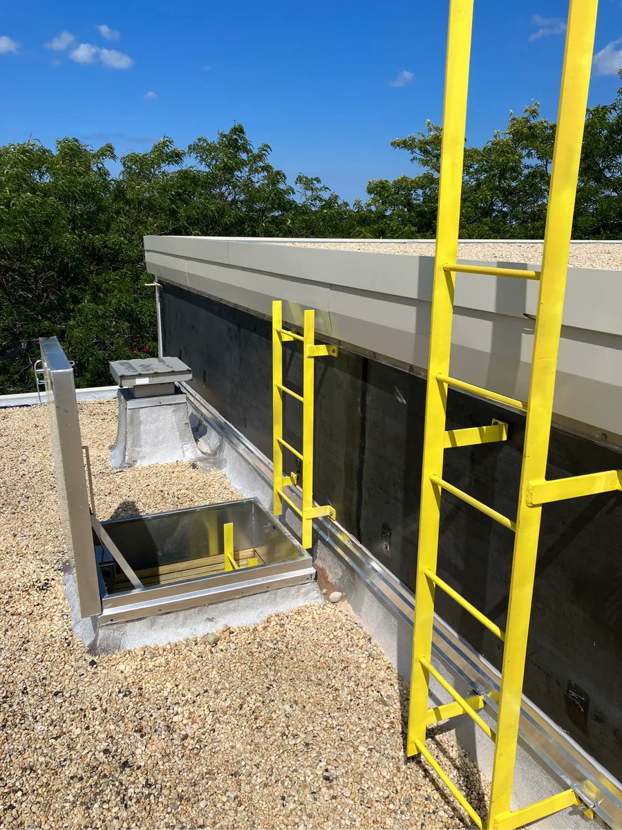 HCPrincipals's tweet photo. Advanced Technologies Group had two big wins today: 1) Our maintenance department installed a new ladder and hatch! This allows us to safely do antenna work on the roof. 2) We installed a weather station that student Alex Scarpitti set up! #HCBeTheOne #HCHSclubs #HCBeTheOne https://t.co/f8abBuVFl9