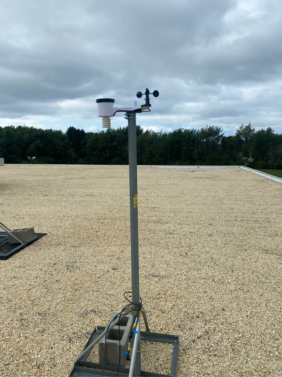 HCPrincipals's tweet photo. Advanced Technologies Group had two big wins today: 1) Our maintenance department installed a new ladder and hatch! This allows us to safely do antenna work on the roof. 2) We installed a weather station that student Alex Scarpitti set up! #HCBeTheOne #HCHSclubs #HCBeTheOne https://t.co/f8abBuVFl9