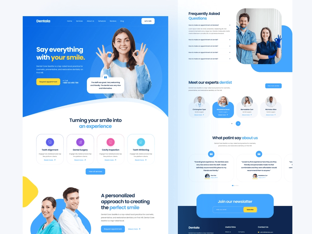 MahfujSheikh21's tweet photo. Dental care landing page Design With wordpress https://t.co/igq50KThPc