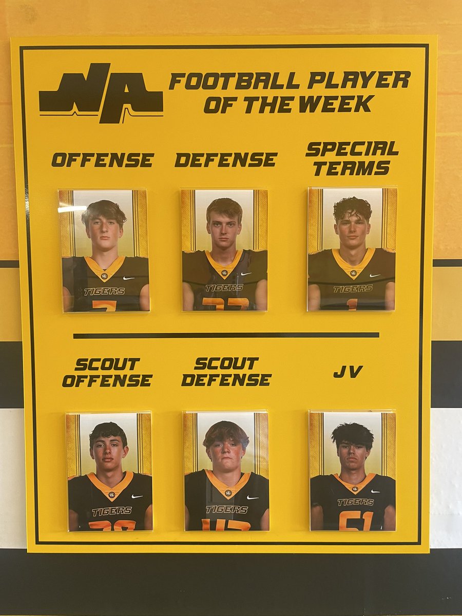 Congratulations to our Week 2 Players of the Week v. <a href="/McdowellFBall/">McDowell Football</a> 
O: <a href="/LoganKushner1/">Logan Kushner</a> 
D: <a href="/SpakNate/">Nate Spak</a> 
ST: <a href="/rourke_kennedy/">Rourke Kennedy</a> 
SO: <a href="/Brady_meyer1/">Brady Meyer</a> 
SD: Mason Hartung
JV: Brandon Boyer
#T4L