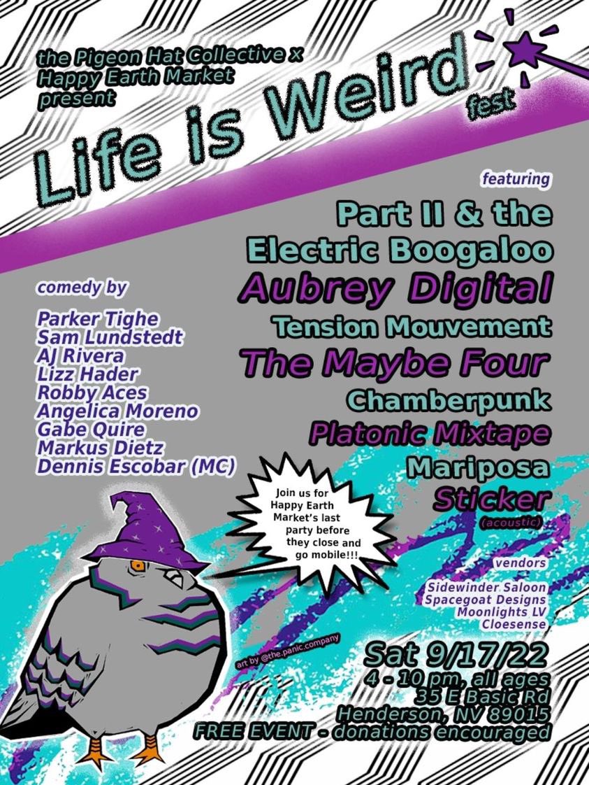 i am so excited to perform this saturday night at <a href="/HappyEarthMarke/">Happy Earth Market</a> in the Life is Weird fest