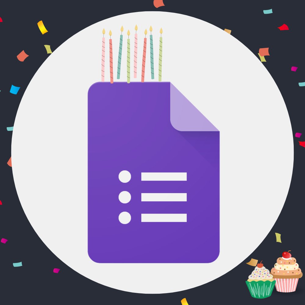 EdTechCCS's tweet photo. Today's #HappyBirthdayGoogle Challenge theme is Google Forms! Our slides offer a beginner, intermediate, or advanced option so you can pick the challenge that best fits you. If you haven't received the slides, reach out to your building tech coordinator! #MyCCS https://t.co/4bhWlJ0MF8