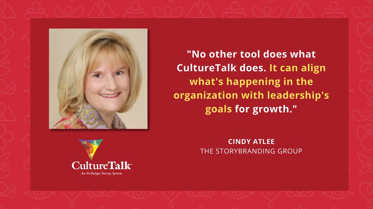Looking for tools to align people strategy with business strategy? 

CultureTalk offers 1 framework, 2 assessments, a 3-step methodology and 12 storylines. 

#talentstrategy #teaming #leadershipdevelopment #workplaceculture
