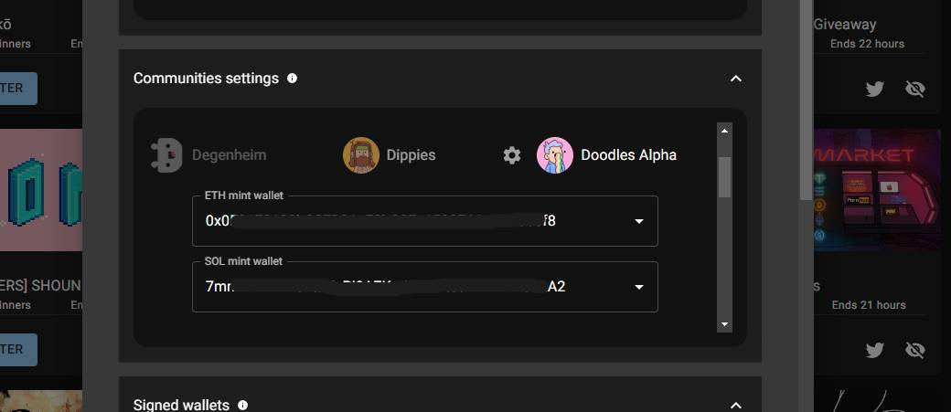 Our most requested feature is live 🚀 Users can now set default ETH or SOL wallets to use for their various communities' raffles

Looking for a feature-rich raffle tool your users will love? We got you covered. Beta application link in bio

🤖 alphabot.app #Alphabot 🤖