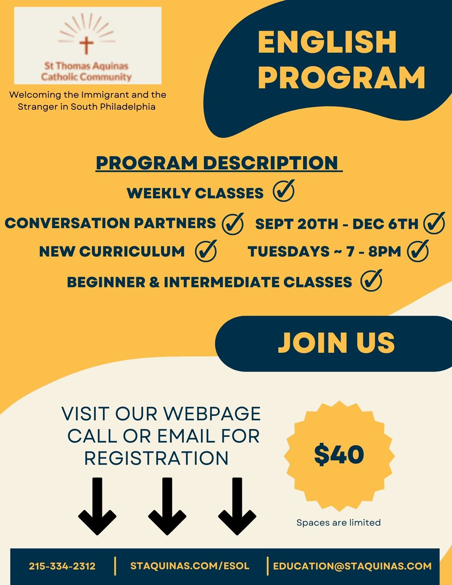 ESOL PROGRAM STARTING SOON