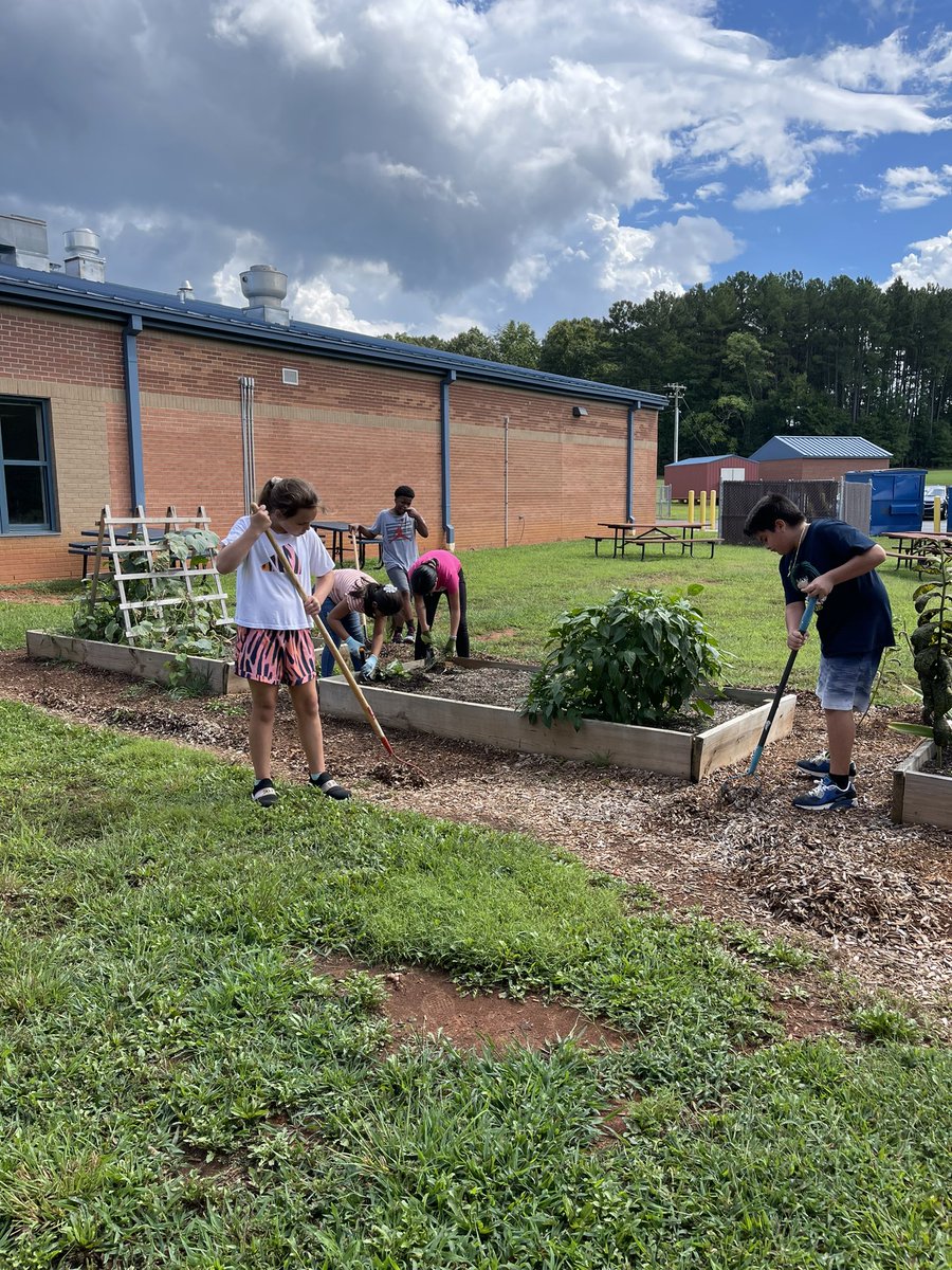 Just another day in our garden! A little spruce up and a cucumber picking! <a href="/koontzpanthers/">Koontz Elementary School</a>