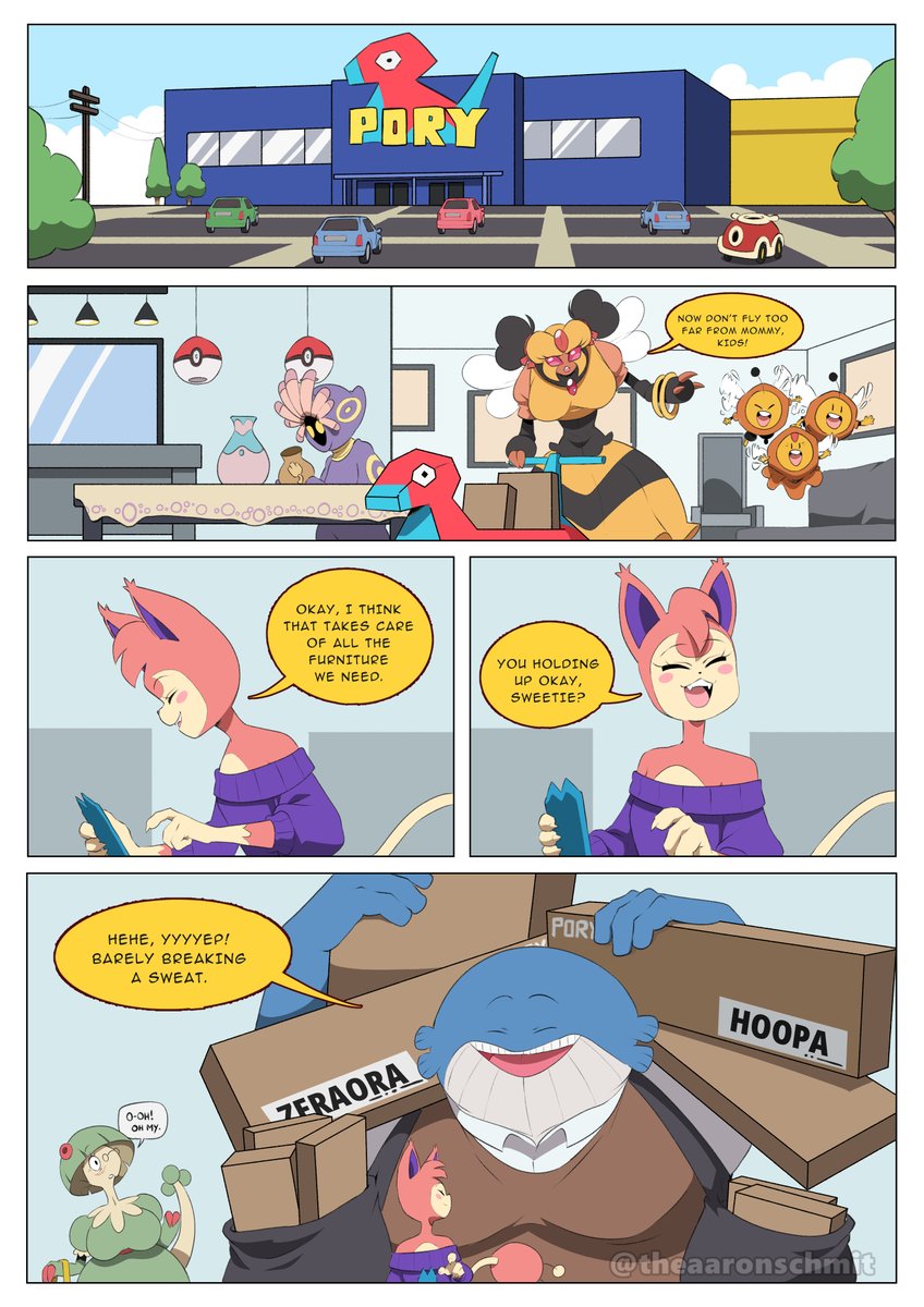Skitty and Wailord go furniture shopping. #TinderSkitty 