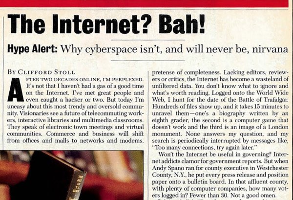 mattmedved's tweet photo. Newsweek in 1995.

Think twice before fading web3. https://t.co/fRU2gGpZaX