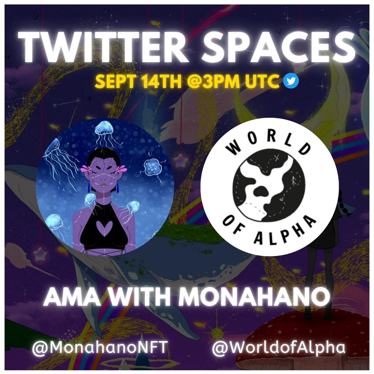 Join <a href="/MonahanoNFT/">Monahano 🔮</a> and <a href="/RobynHoodtje/">Robyn</a> as they discuss the upcoming Solana Project, Monahano 🫶🏻

x.com/i/spaces/1ZkKz…