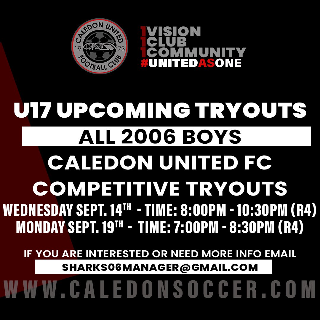 🚨2006 Boys Tryouts!🚨

#UnitedAsOne