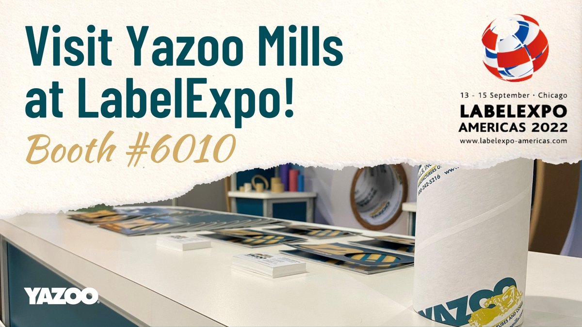 YazooMills's tweet photo. We’re in Chicago getting ready for #LabelExpo! And we’ve already spotted our cores being put to use 🤩 If you’re in attendance this week, be sure to visit us at Booth #6010!
.
#labelexpoamericas2022 #yazoomills #papercores #papertubes #manufacturer #americanmade https://t.co/TBzLwrGwHR