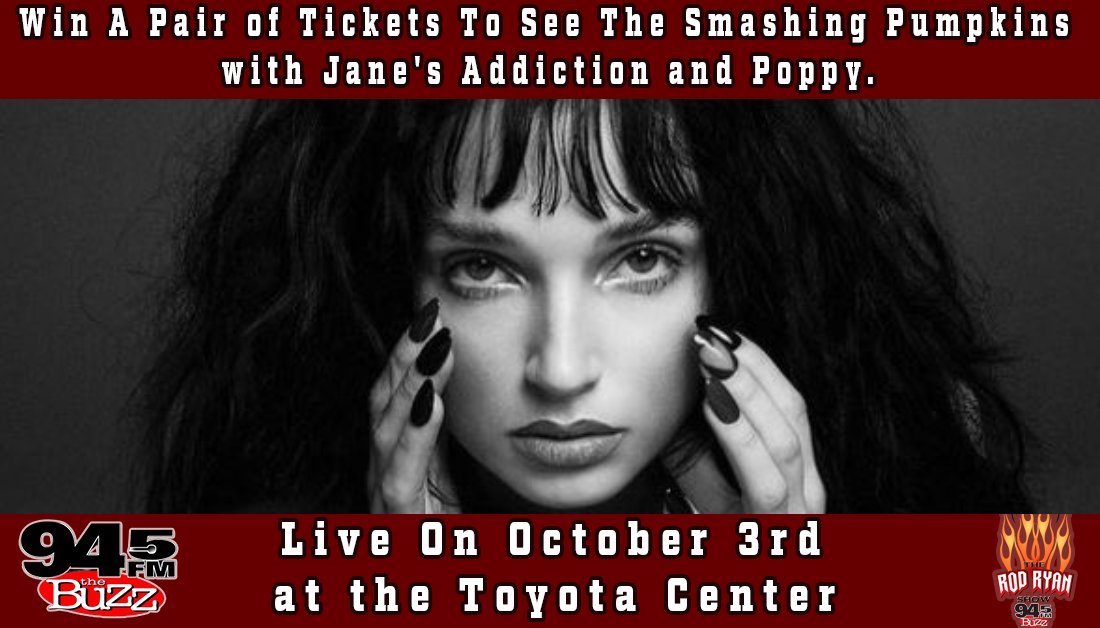 rodryanshow's tweet photo. Right now @945thebuzz and @rodryanshow are giving you an opportunity to win @poppy
tickets right now. Retweet this tweet using #bestlistenersintheworld for your chance to win. #every20minutes. Winner selection at 8:00 am https://t.co/uubO9954ud