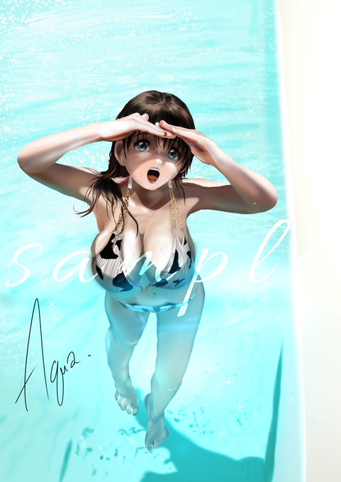 そろそろ秋らしいイラストを描きたいのだけどこう暑いと水着からなかなか離れなれない(。ŏ﹏ŏ) 