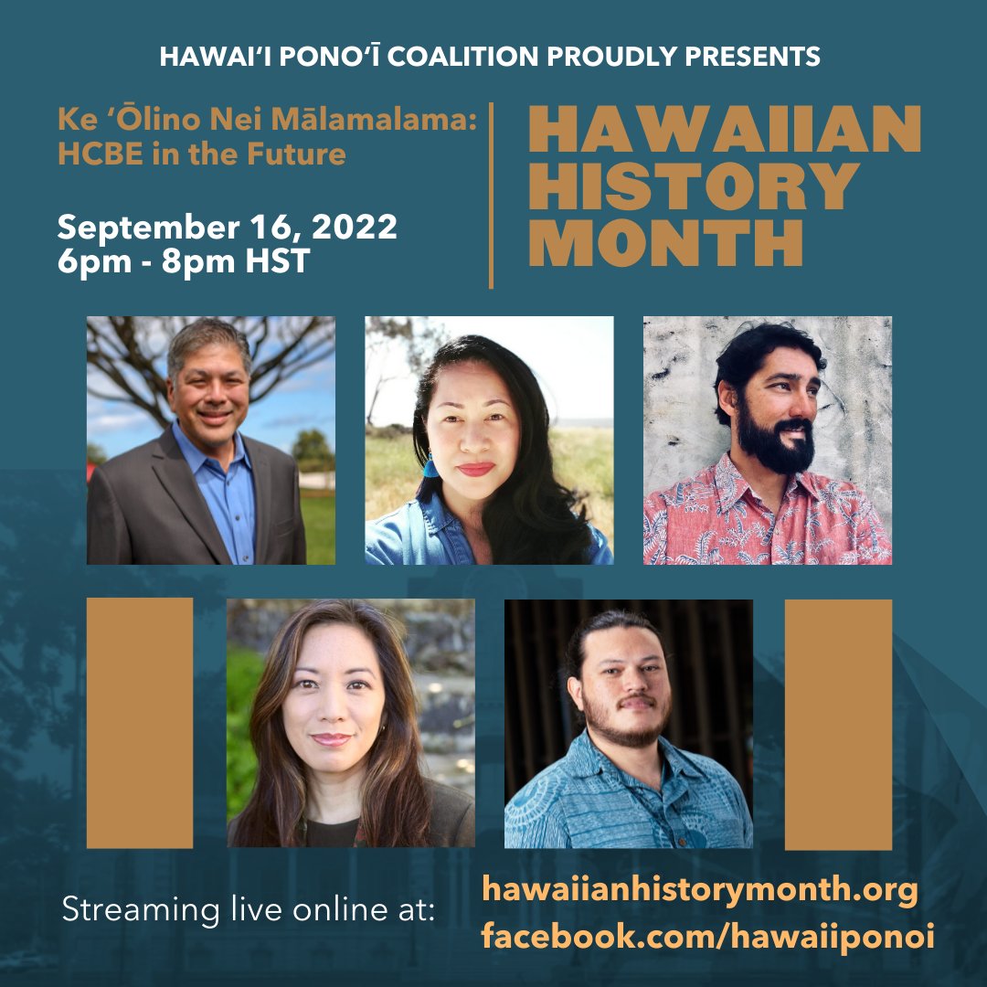 oha_hawaii's tweet photo. Hawaiian History Month
E Ola Ka Lāhui: Culture Based Education
This week we will discuss the history of Hawaiian Culture-Based education and its future.
#HawaiianHistoryMonth #HawaiianHistoryMonth2022 #MahinaMoaukalaHawaii #EOlaKaLahui #HCBE #HawaiianBasedEducation https://t.co/uIz4ubQQGC