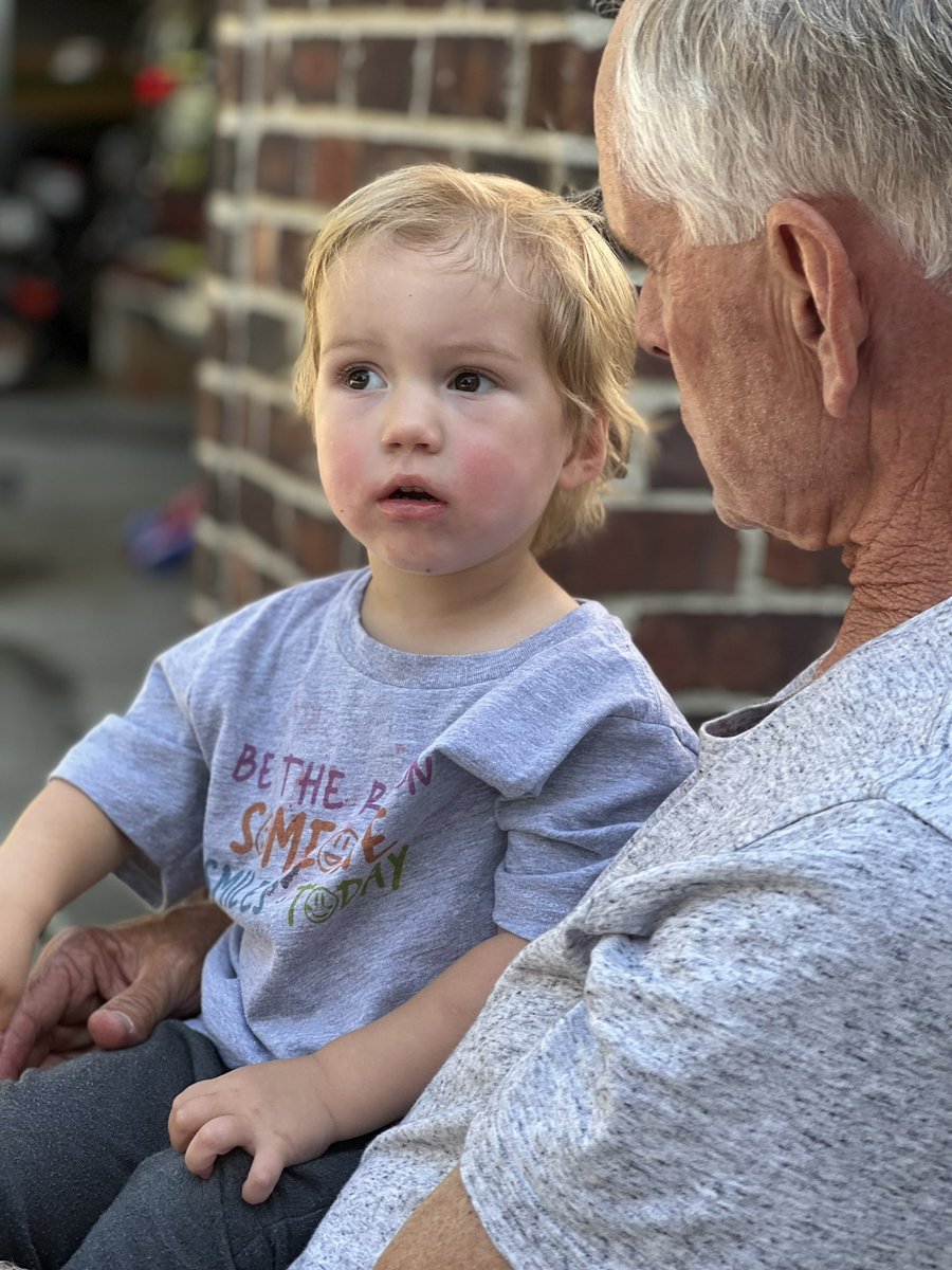 david_ricks's tweet photo. Just having a little discussion with grandson Behr about life and why more people should be planting Pioneer brand products! https://t.co/ZzaTZeAGdp
