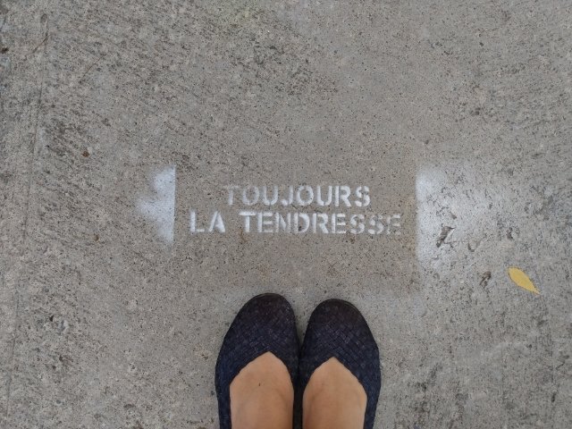 DesignerFiction's tweet photo. @lanagotconed20 Aw. The justice system can feel as compassionate as a slab of cement sometimes, so, uh, here! I spray painted a bit of tenderness on it for you. Hope you're okay ♡ https://t.co/onur5w7eLZ