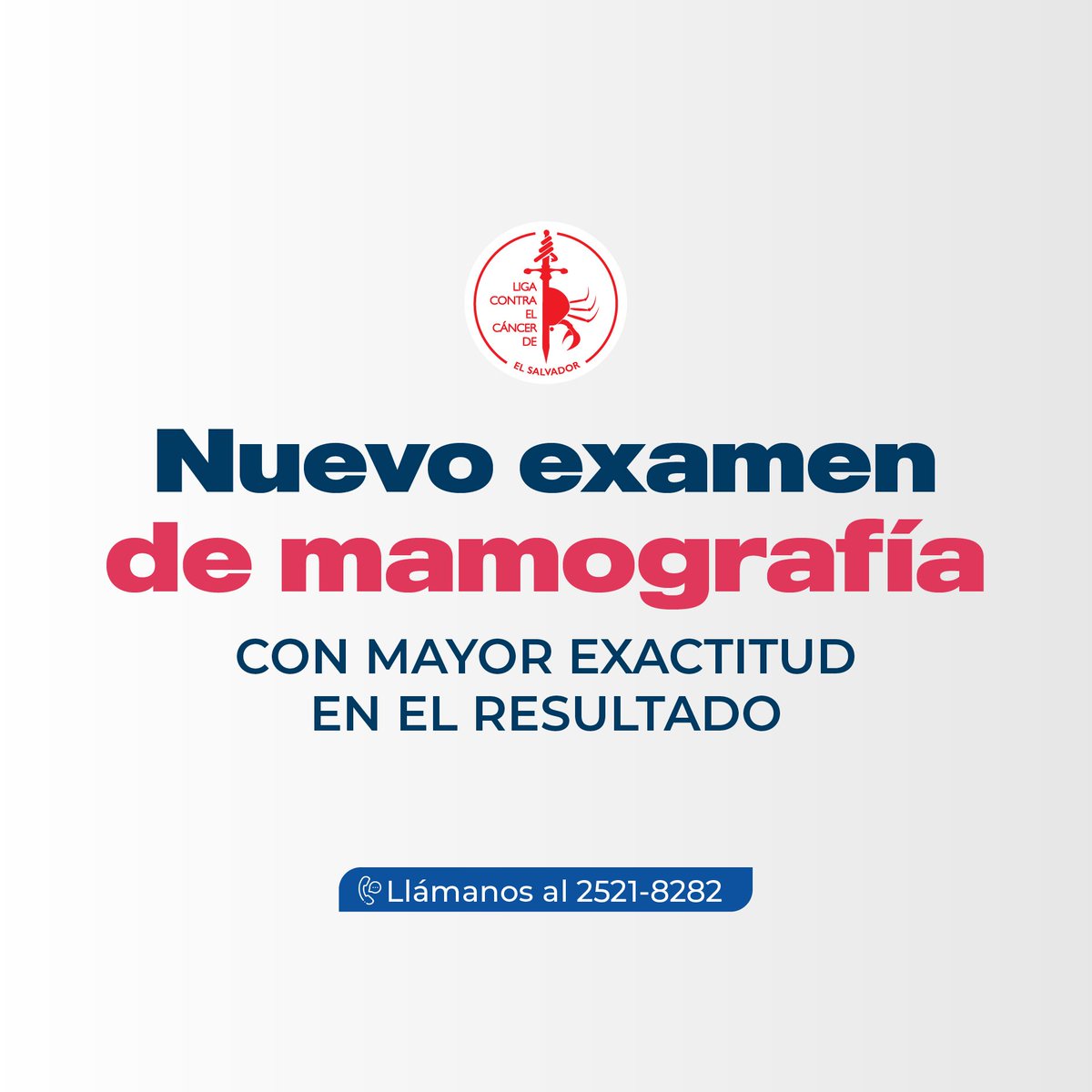 Conoce nuestro nuevo servicio de mamografía con  contraste que ponemos a tu disposición con nuestro mamógrafo único en toda Centroamérica♥️ Detectar a tiempo está en tus manos, haz tu cita 2521-8282☎️ #SomosLaLigaContraElCancer #ElSalvador #LigaContraElCancer