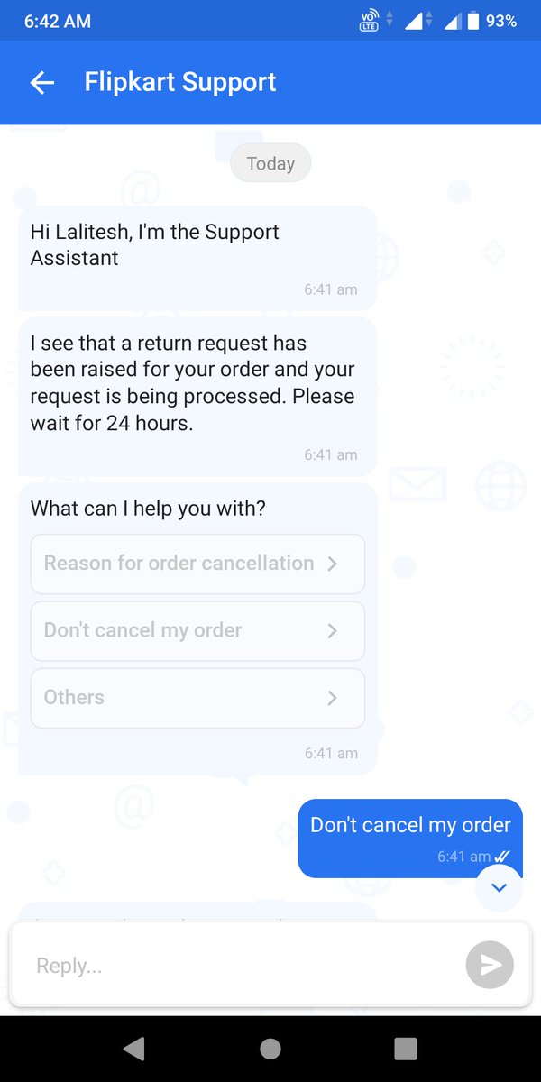 KK60600512's tweet photo. @Flipkart @flipkartsupport 
What kind of service it is.i never raise any return request and they are cancelling orders randomly. Out of 7 products you cancel 1 product which is the part of overall price and benifits. Extremely frustrating.... https://t.co/Ocj2nYJ0C6