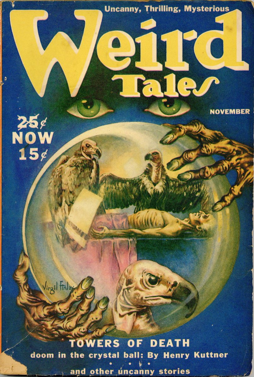 WeirdCurious_'s tweet photo. Can we bring back pulp horror fiction? Some of the best writing in horror and dark fantasy came out almost 100 years ago. Would love to see a modern magazine like this. #weirdtales #spooky #horror #shortstories #strange https://t.co/pcxeoQCxHA