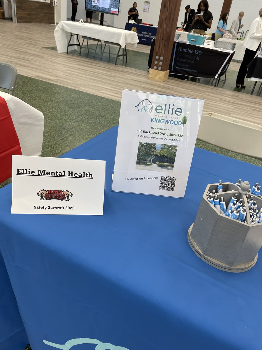 Thank you <a href="/HumbleISD_KMS/">Kingwood Middle</a>  for inviting Ellie Mental Health Kingwood to your safety summit! We enjoyed talking with people and spreading the importance of mental wellness!
