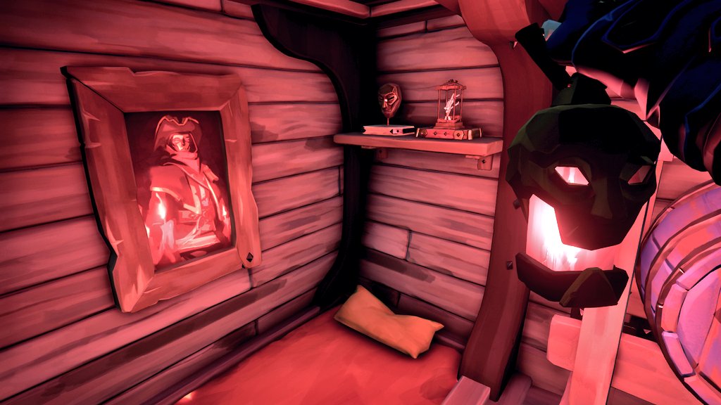 ReaperRedcap's tweet photo. A place to reap, a place to sleep β€οΈβπ₯ Sleeping quarters is looking legit!
Trinket two for skelly ships and gold handed in during emissary.
May the flame burn!
#SeaOfThieves #BeMoreReaper #BeMoreCaptain @SeaOfThieves https://t.co/xGckutXRIf