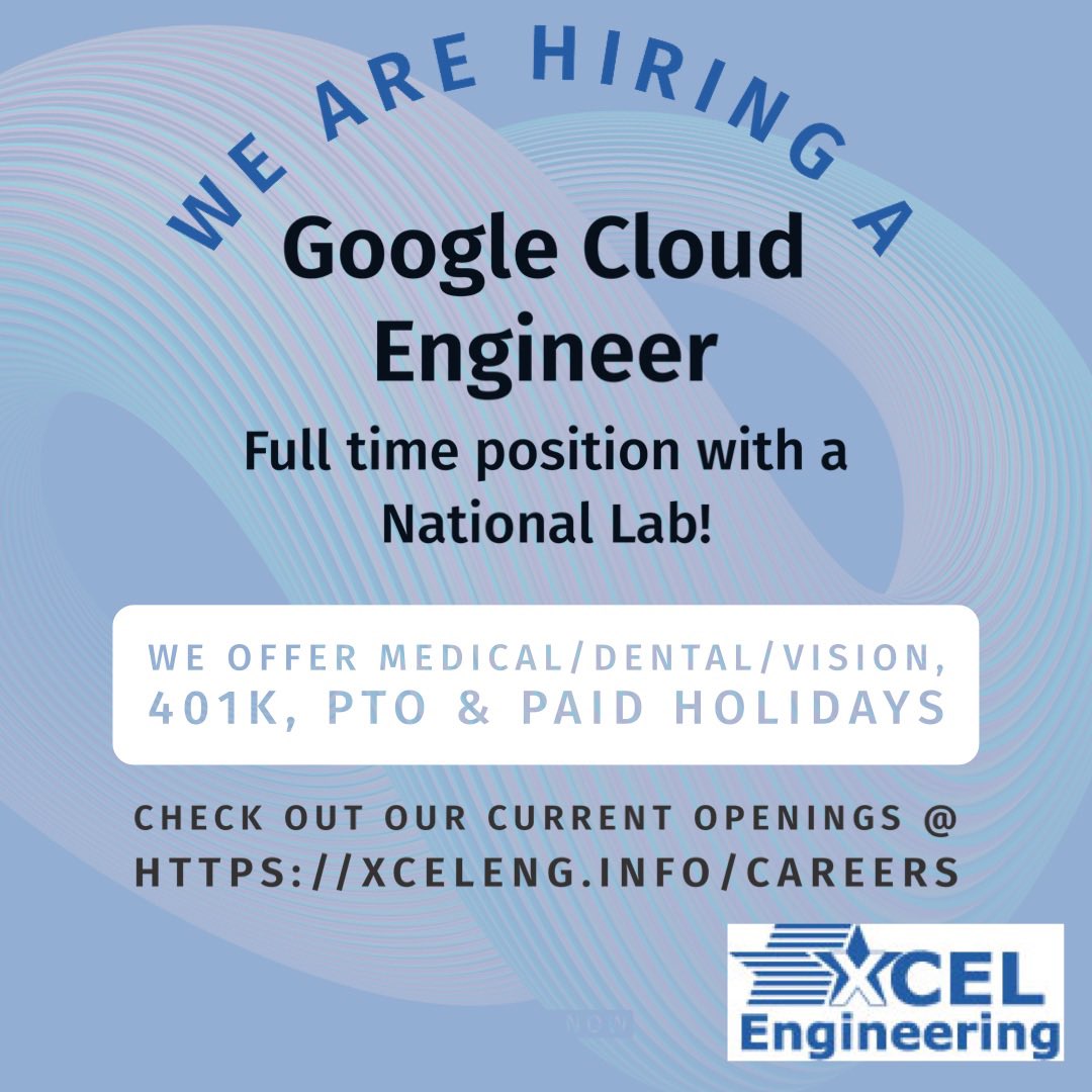 Xcelengin's tweet photo. #xceleng #nowhiring #googlecloud #googlecloudengineer #remotejobs #ITJobs https://t.co/XsZlqfIE5j