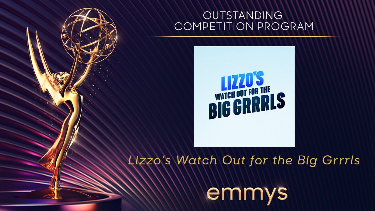 chartslizzo's tweet photo. 🚨 EMMY WINNER! @Lizzo has won her first Emmy, at "Oustanding Competition Program" for "Lizzo's Watch Out for the  Big Grrrls"! https://t.co/xD7WW9BUlk