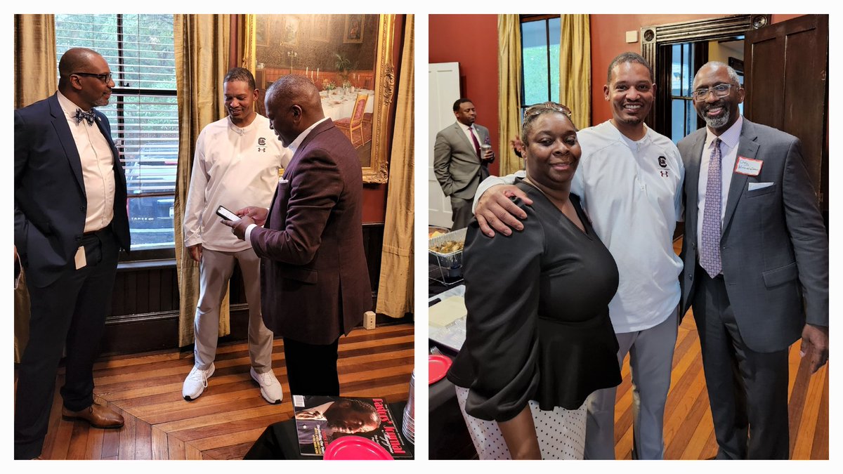 TheCaptain_03's tweet photo. A Huge Thanks to my man @SteveBenjaminSC & #JamesBennett for hosting @CoachLParis and his staff for a meet and greet in Downtown Columbia this evening..Great turnout of old and new friends @RichlandOneSupe @SolicitorGipson #CherylHarris 🐔🤙🏾 #Gamecocks #ForeverToThee https://t.co/MqyrbDEq0b