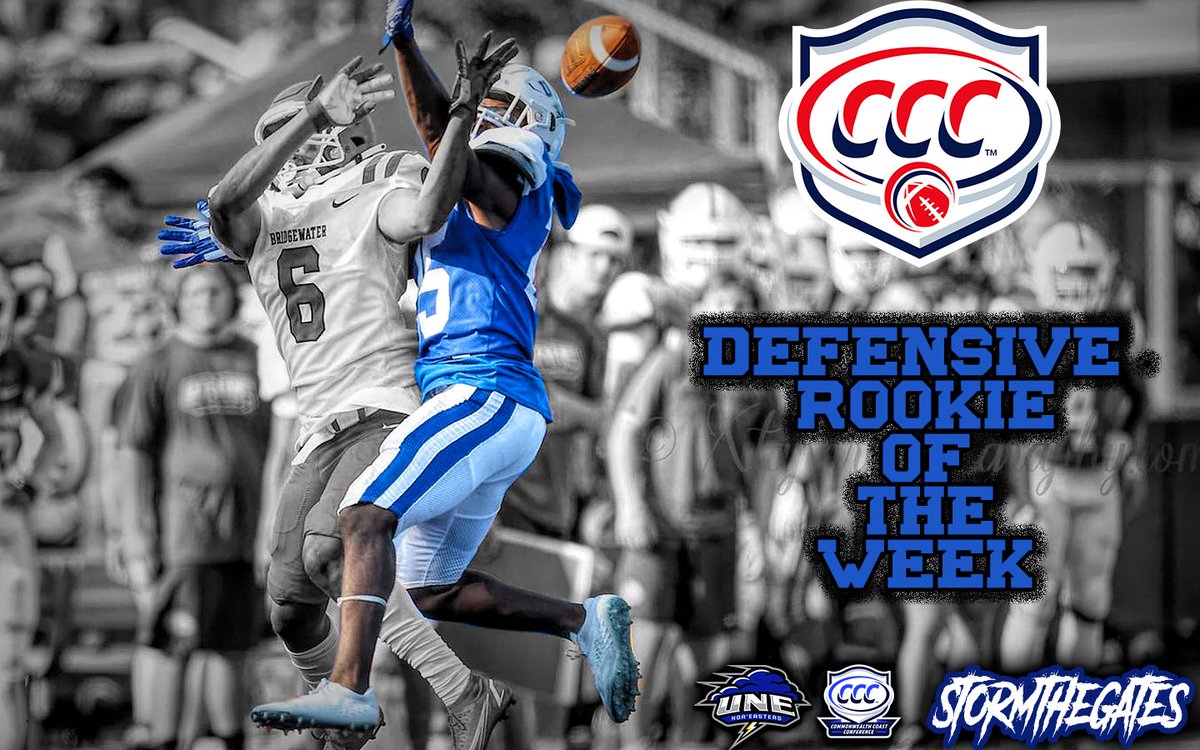 Congrats to Freshman Corner, Chris Winslow on his CCC  Defensive Rookie of the Week selection! #StormTheGates