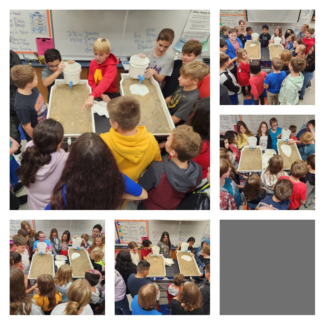 6th grade science is gathering evidence to help us determine what geological process formed the channel on Mars. #gkcogs