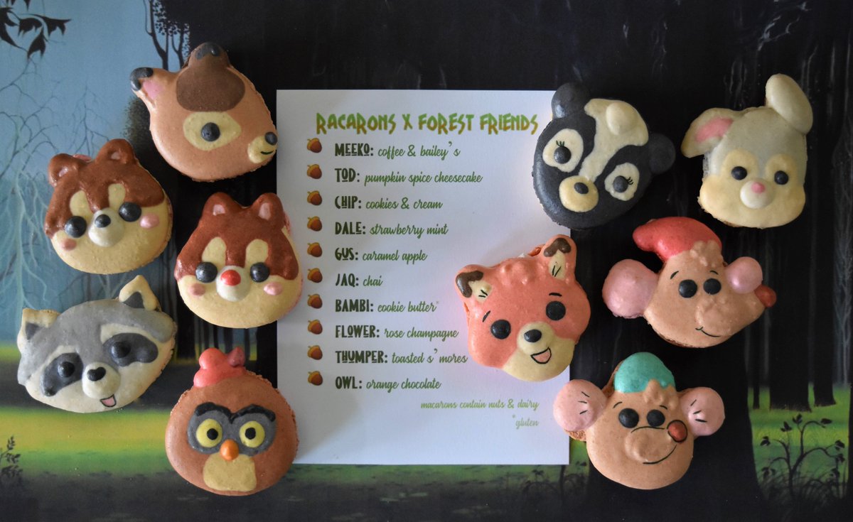 racarons's tweet photo. Bringing in fall with some forest friends from Disney movies! 🍂

Available for delivery on Sat, Sept 24 or Sun, Sept 25 at https://t.co/lfzJyuE5jt https://t.co/j3QvMPigcv