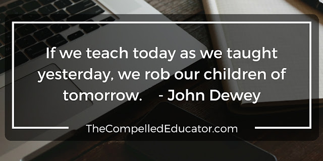 Jennifer_Hogan's tweet photo. "Classrooms don’t need tech geeks who can teach. We need teaching geeks who can use tech." @DavidGeurin
More quotes about tech in the classroom here: https://t.co/xAETtCnjNh
#CompelledED #KidsDeserveIt #JoyfulLeaders https://t.co/fxjBK3iuDv